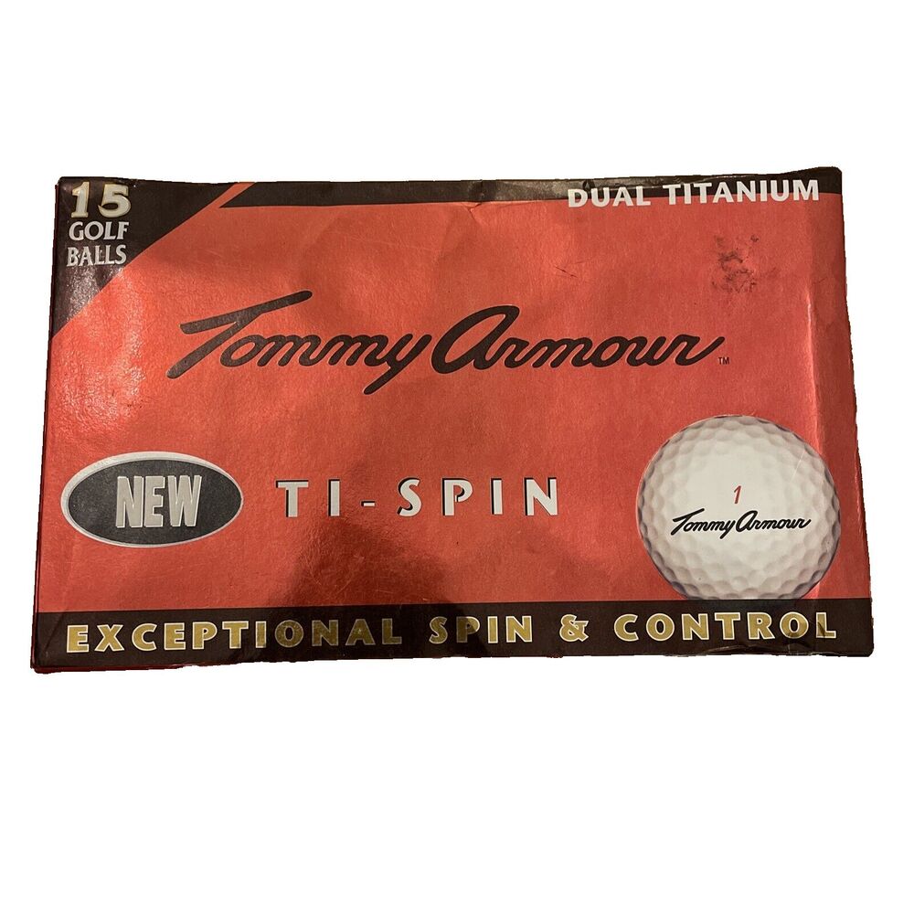 Tommy Armour Ti-Spin Golf Balls Dual Titanium Open Box of 12 of 15 Balls